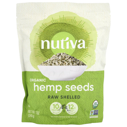 Nutiva, Semințe de cânepă Organice, Neterminate, 12 oz (340 g)