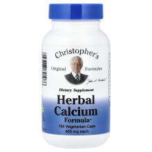 Christopher's Original Formulas, pflanzlicher Calcium-Formel, 100 vegetarische Kapseln
