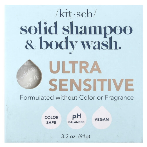 Kitsch, Πράσινη Σαμπουάν & Σώμα Πώματος Μπαρ, Ultra Sensitive, 3.2 oz (91 g)