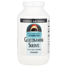 Source Naturals, Glukozamina Sulfat w Stężonym Postaci, Bez Sodowego, 16 oz (453,5 g)
