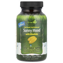 Irwin Naturals, Sunny Mood mit Rhodiola, 75 flüssige Weichgelen