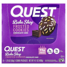 Quest Nutrition, Bakshoppekakor, chokladkaka, 8 paket, 1,76 oz (50 g) varje