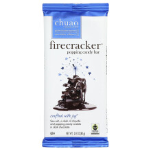 Chuao Chocolatier, Dark Chocolate Bar, Firecracker Popping Candy, 2,8 oz (80 g)