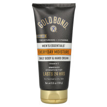 Gold Bond, Mannen's Essentials, Dagelijks lichaam & handcreme, Normaal tot Droog huid, 6,5 oz (184 g)