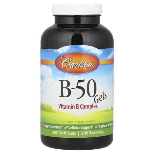 Carlson, B-50 Gel, Βιταμίνη Β Κορpus, 200 Soft Gels