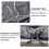 Set copripiumino matrimoniale grigio scuro, 3 pezzi in microfibra 5