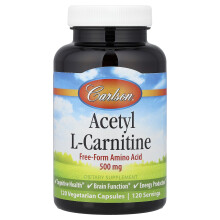 Carlson, Acetyl-L-Carnitine, 500 mg, 120 Vegetatiecapsules
