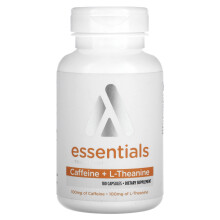 Essenties, Caffeïne + L-Theanine, 180 Kapsules