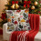 Housse de coussin en lin brodé 45 x 45 cm avec fermeture éclair 4
