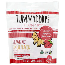 Tummydrops, Szerves Egyéb, Sztrawberry Ginger, 33 Lozeng