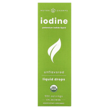 Iodine Liquid Drops NutraChamps, Nechaněný, 2 fl oz (60 ml)