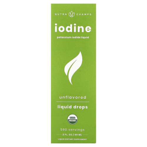Gotas de Iodo da NutraChamps, Sem Sabor, 2 fl oz (60 ml)