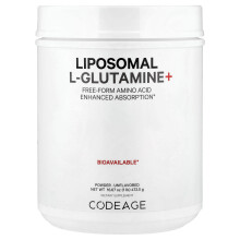 Codeage, Liposomalny L-Glutamin+ w Postaci Cieczy, Bez Smaku, 16,67 oz (472,5 g)