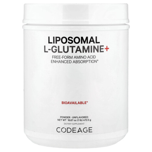 Codeage, Glutamina Lipossomal + Pó, Sem Sabor, 16.67 oz (472.5 g)