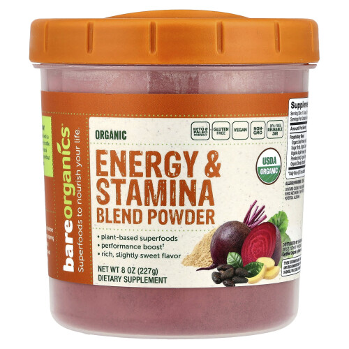 BareOrganics, Οργανική Ενέργεια & Στάμυνα Μίγμα Πώρου, 8 oz (227 g)
