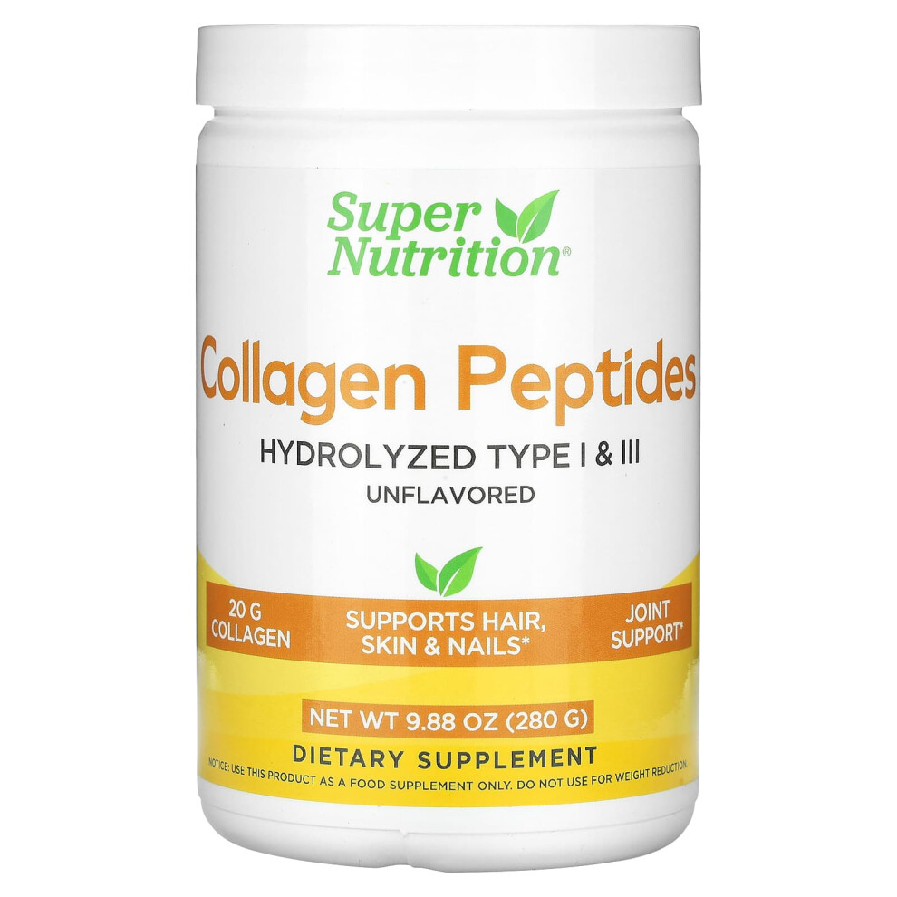 Super Nutrition , Collagen Peptides, Unflavored, 9.88 Oz (280 G)