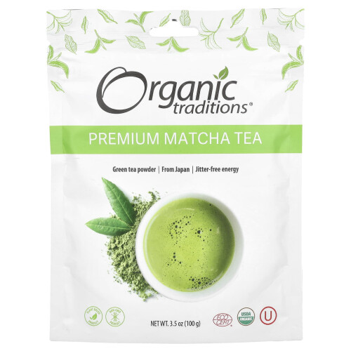 Organic Traditions, Tè Matcha Premium, 3.5 oz (100 g)