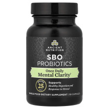 Ancient Nutrition, Probiotici SBO, Chiarezza Mentale, Una volta al Giorno, 30 Capsule