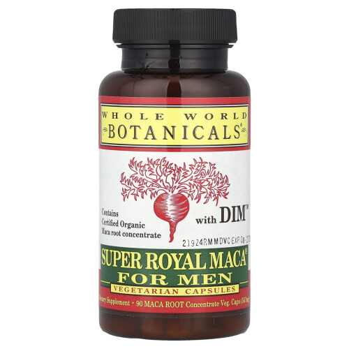 Whole World Botanicals, Υπεράσπιση Βασιλικής Μακά, Για Άντρες, 90 Βιολογικά Κάψουλες