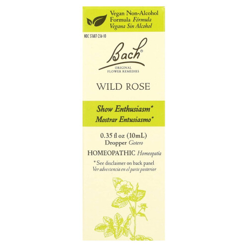 Bach Bach, Πρωτότυπες Φυτόφαρμακευτικές Ρεαλιτές, Wild Rose, 0.35 fl oz (10 ml)