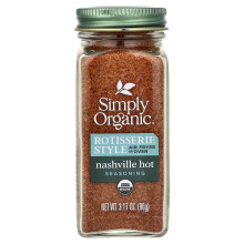 Simply Organic, Rotisserie Style Seasoning, Nashville Hot, 3,17 oz (90 g)