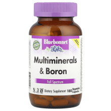 Bluebonnet Nutrition, Multiminerale i Bor, 180 Vegetable Capsule