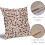 Conjunto de 2 capas de almofada florais em linho, 45x45 cm (18x18 polegadas). 4