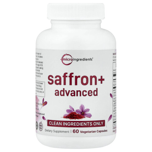 Micro Ingredients, Saffron+ Advanced, 60 Vegetarische Capsules