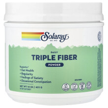 Solaray, Daily Triple Fiber Powder, Unflavored, 14 oz (401 g)
