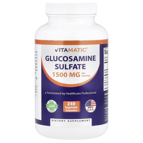 Vitamatic, Γλουκόζα Σουλφάτη, 240 Vegetable Capsules (750 mg per Capsule)