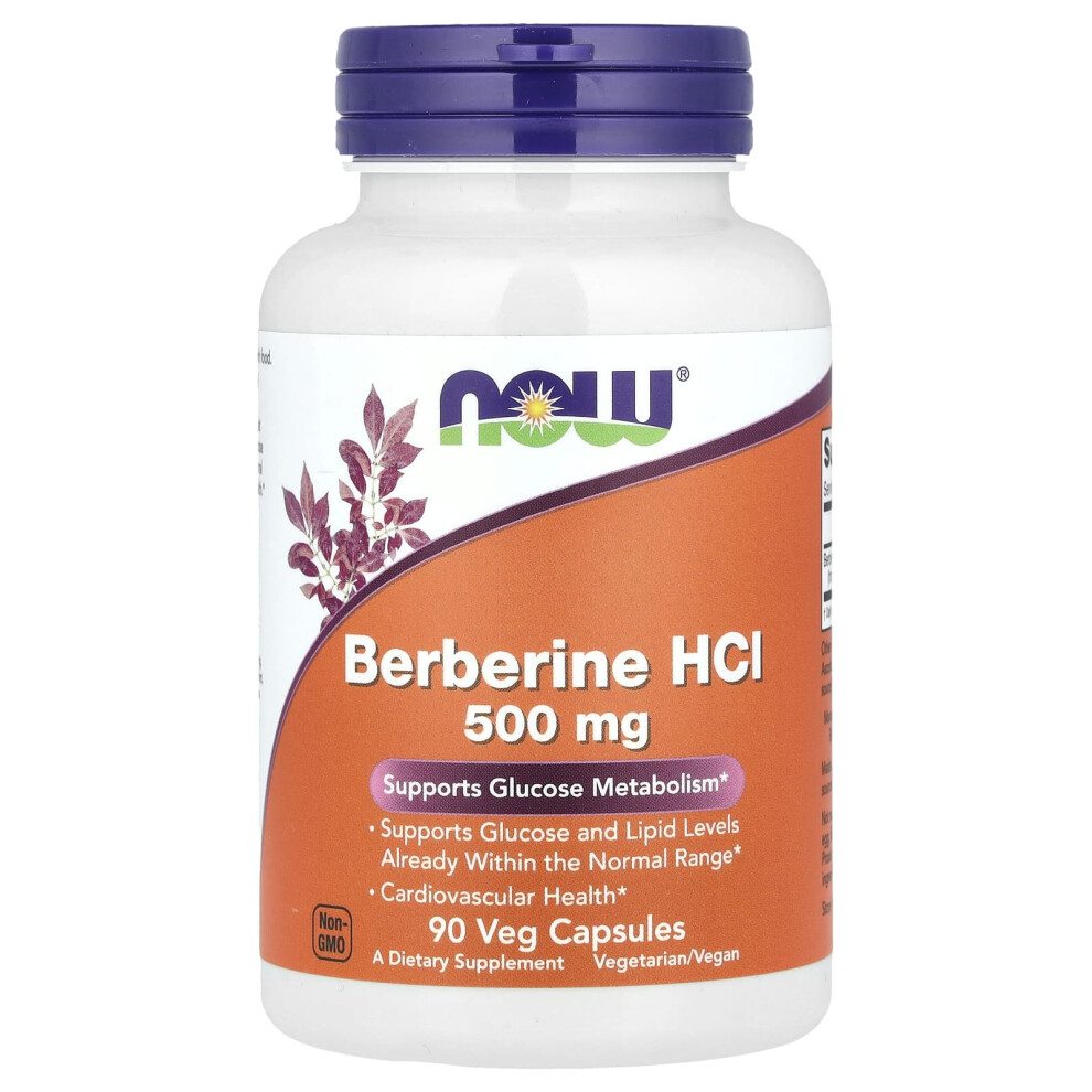 Now Foods , Berberine Hcl, 500 Mg 90 Veg Capsules