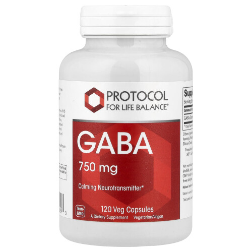 Protocol for Life Balance, GABA Protocol életmódhoz, 750 mg, 120 növényi kapszula