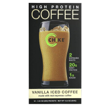 Chike Nutrition, Caffè Iced con Proteine Elevate, Vaniglia, 12 Pacchi, 1,04 oz (30 g) Ogni