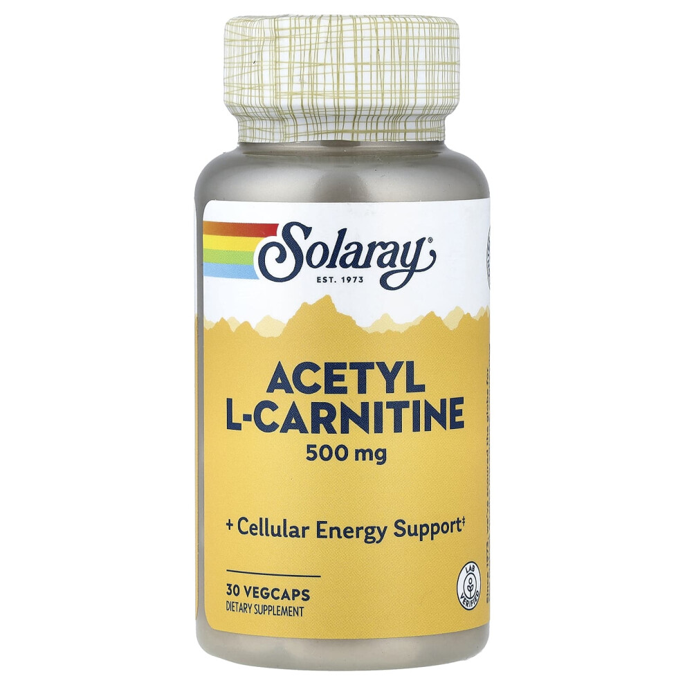 Solaray , Acetyl L-Carnitine 500 Mg, 30 Vegcaps