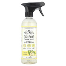 J R Watkins, Disktvätt Foam & Spray, Citron, 16 fl oz (473 ml)