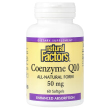 Natural Factors, Coenzimă Q10, 50 mg, 60 Capsule