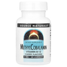 Source Naturals, MethylCobalamin, Cherry, 5 mg, 60 Lozenges