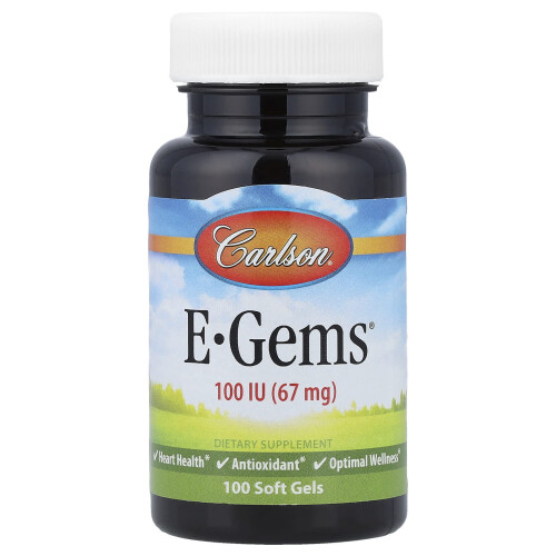 Carlson, E-Gems, 67 mg (100 IU), 100 Σκληρά Γελοίδια