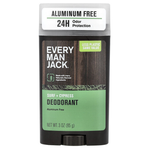 Every Man Jack, Αντίδοτο, Ελεύθερο Αλουμίνιο, Surf + Σίφης, 3 oz (85 g)