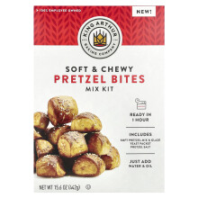 King Arthur Baking Company, Zachte en Kauwachtige Pretzel Bites Mix Kit, 15.6 oz (442 g)