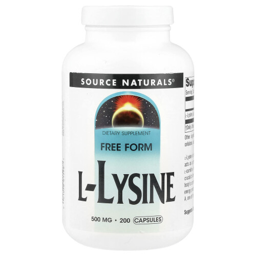Source Naturals, L-Lysin, 500 mg, 200 Kapseln