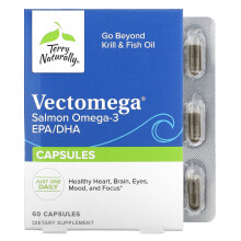 Terry Naturally, Vectomega, Zalm Omega-3 EPA/DHA, 60 Capsules