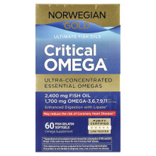 Renew Life, Norweger Gold, Kritický Omega Ultimate Rybí Tuky, 60 měkkých kapslí rybí tuk