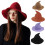 Halloween Witch Hat Elastic Material Unisex Solid Color Sun Protection Foldable Carnival Masquerade Cosplay Performance Wizard Hat (Orange) 2