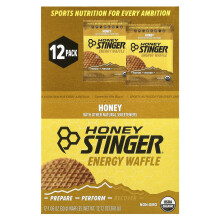 Honey Stinger, Energy Waffle, Honing, 12 Waffles, 1.06 oz (30 g) Elke