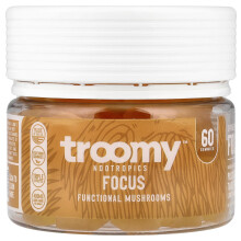 Troomy Nootropics, Fokus, Funktionaalit Sieni Gummies, Passionfruit Tangerine, 60 Gummies