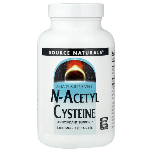 Source Naturals, Cisteína Acetilada, 1,000 mg, 120 Comprimidos