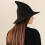 Halloween Witch Hat Elastic Material Unisex Solid Color Sun Protection Foldable Carnival Masquerade Cosplay Performance Wizard Hat (Orange) 7