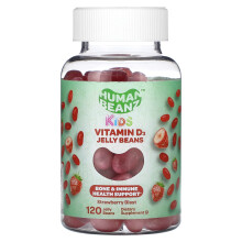 Human Beanz, Detské, Vitamin D3 Medové Včelky, Strawberry Blast , 120 Medových Včeliek