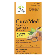 Terry Naturally, CuraMed, Superieure Absorptie Curcumin, 500 mg, 60 Kapsules